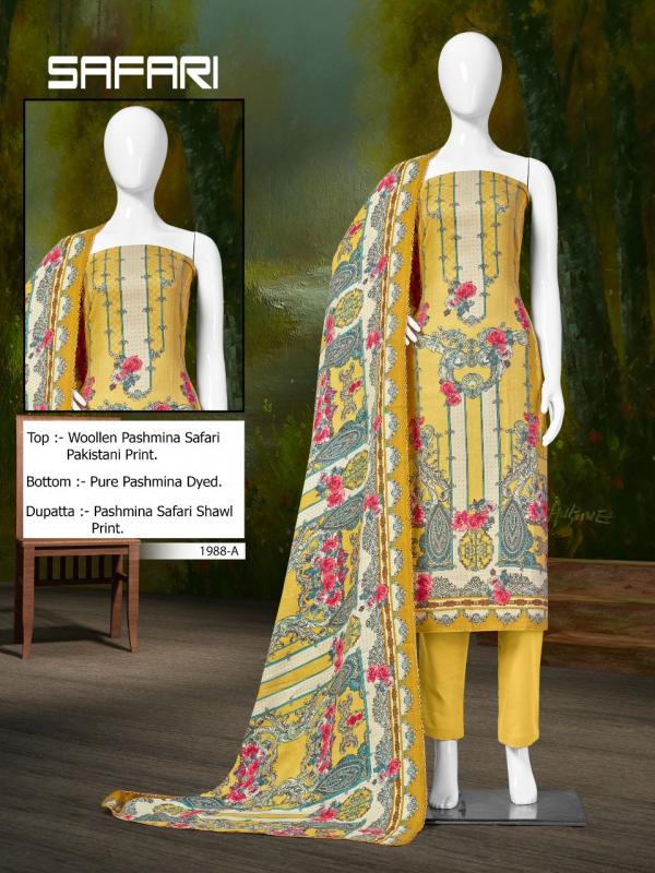 Bipson Safari 1988 Exclusive Designer Pashmina Dress Material